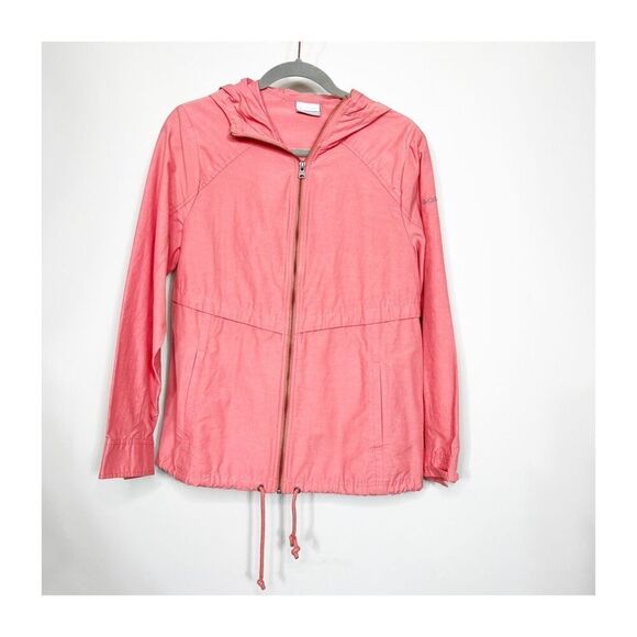 Columbia Jacket Womens Arch Cpe III Hooded UPF15 Salmon Pink Size Medium - Picture 1 of 8